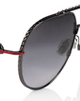 Christian Louboutin - "GREGGO" Sunglasses w/Gunmetal metal frame and Gradient Smoke lenses - LB0029 08B