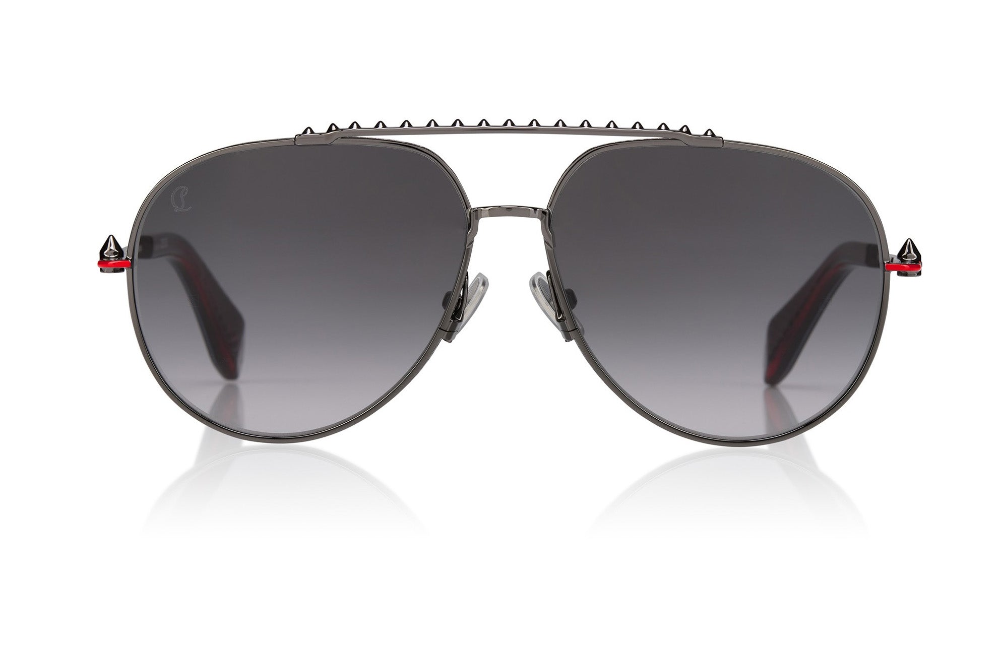 Christian Louboutin - "GREGGO" Sunglasses w/Gunmetal metal frame and Gradient Smoke lenses - LB0029 08B