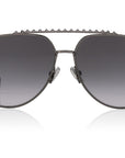 Christian Louboutin - "GREGGO" Sunglasses w/Gunmetal metal frame and Gradient Smoke lenses - LB0029 08B