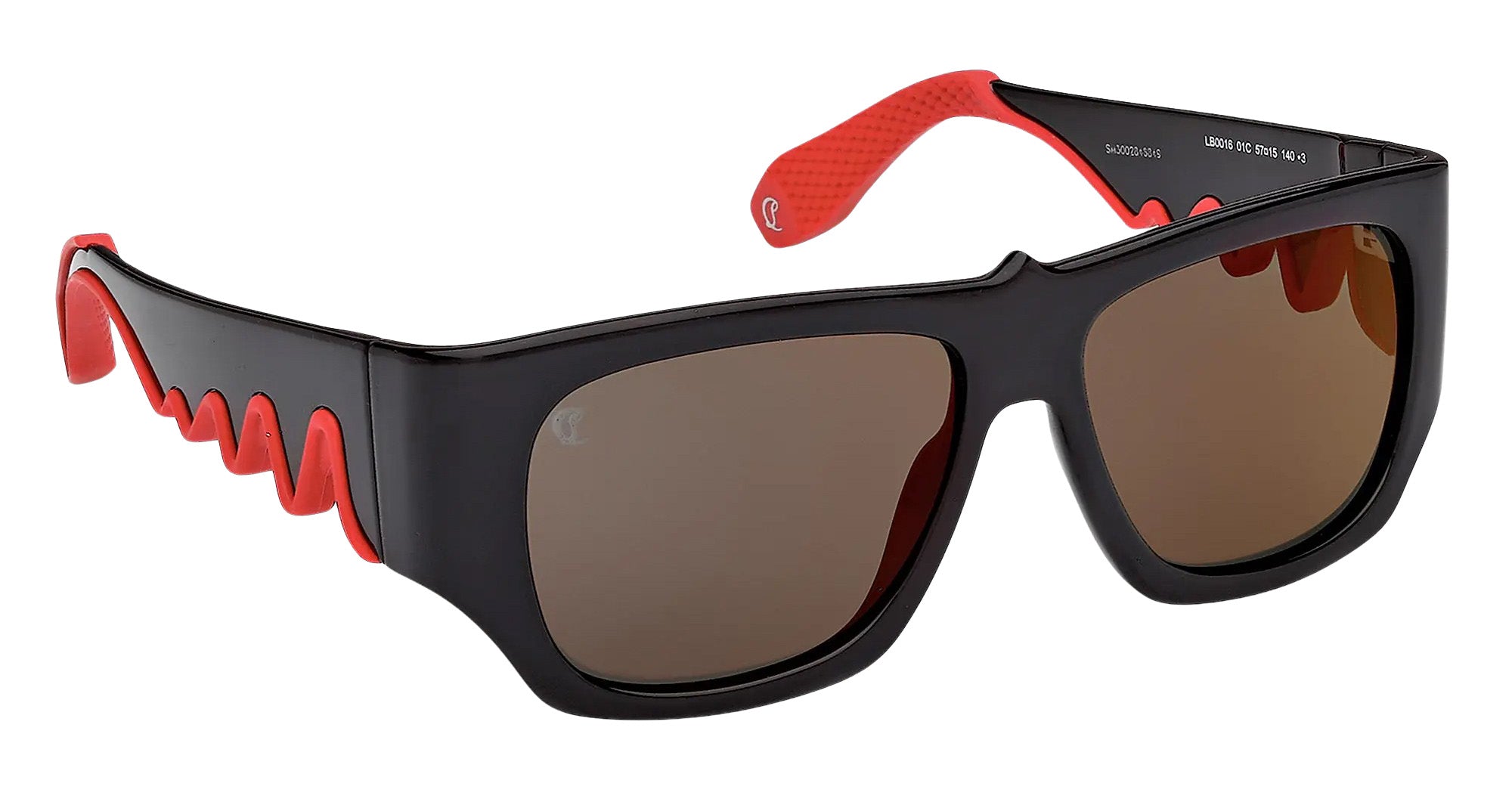 Christian Louboutin - &quot;LOUBISHARK&quot; Sunglasses in Black and Red - LB0016 57mm
