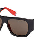 Christian Louboutin - "LOUBISHARK" Sunglasses in Black and Red - LB0016 57mm