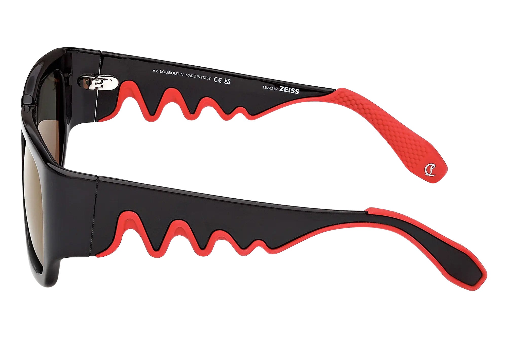 Christian Louboutin - &quot;LOUBISHARK&quot; Sunglasses in Black and Red - LB0016 57mm