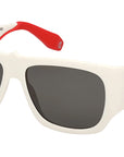 Christian Louboutin - "LOUBISHARK" Sunglasses in White and Red - LB0016 57mm