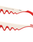 Christian Louboutin - "LOUBISHARK" Sunglasses in White and Red - LB0016 57mm