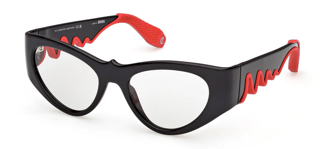 Christian Louboutin - "LOUBISHARK CAT EYE FRAME" Sunglasses in Black and Red - LB0018-01A