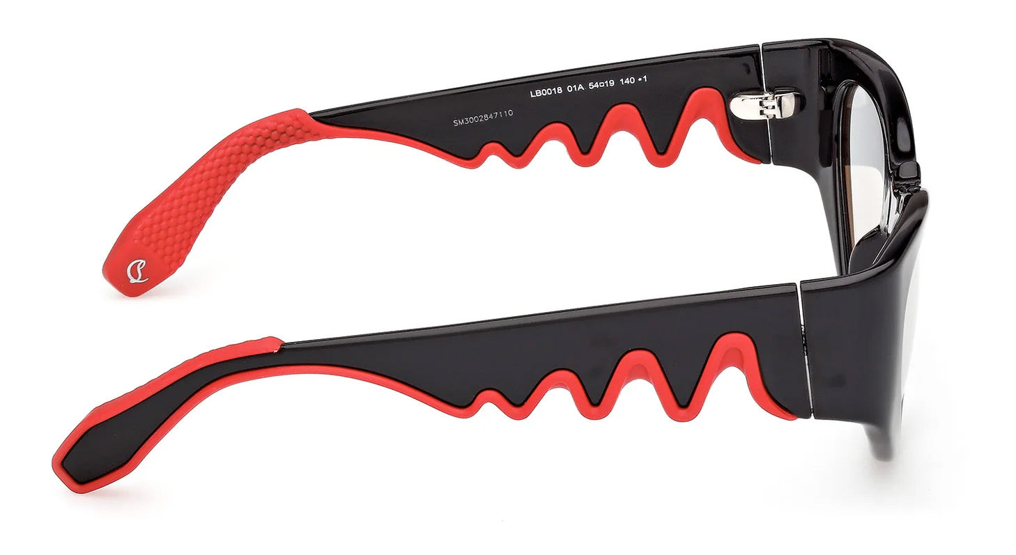Christian Louboutin - "LOUBISHARK CAT EYE FRAME" Sunglasses in Black and Red - LB0018-01A