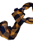 C’N’C Costume National - “CAMPO” Black & Orange Checked Scarf