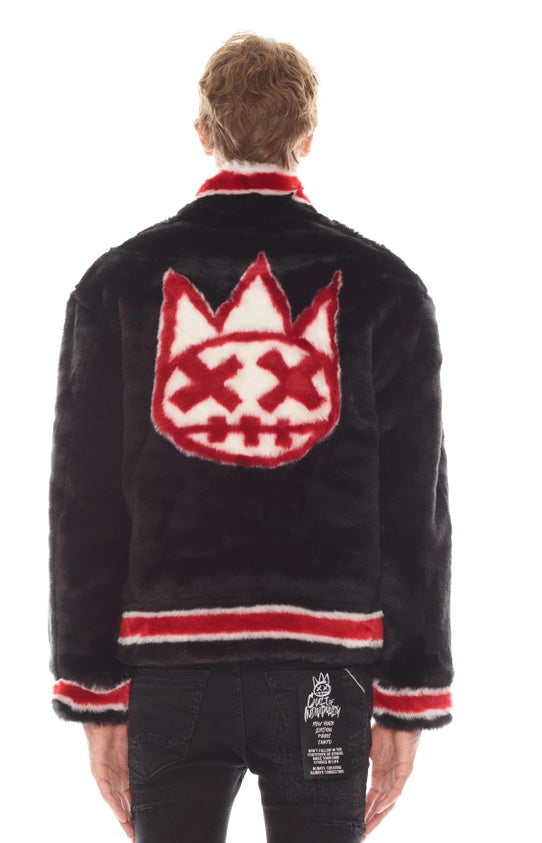 CULT OF INDIVIDUALITY - "VARSITY" Faux Fur Jacket