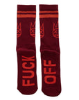 Cult of Individuality - "Retro Crew Socks" in Beet Red