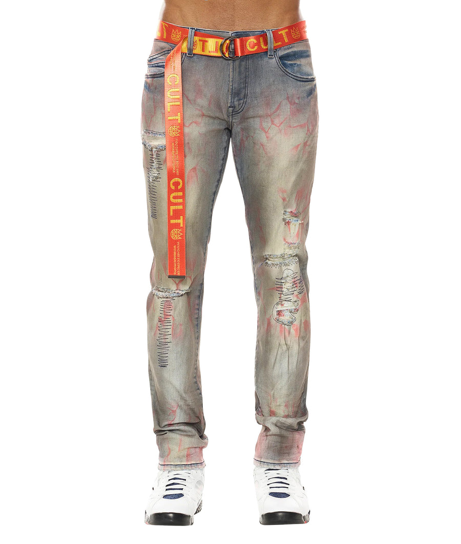 Cult of Individuality – Rocker Slim Jean in Garnet Wash