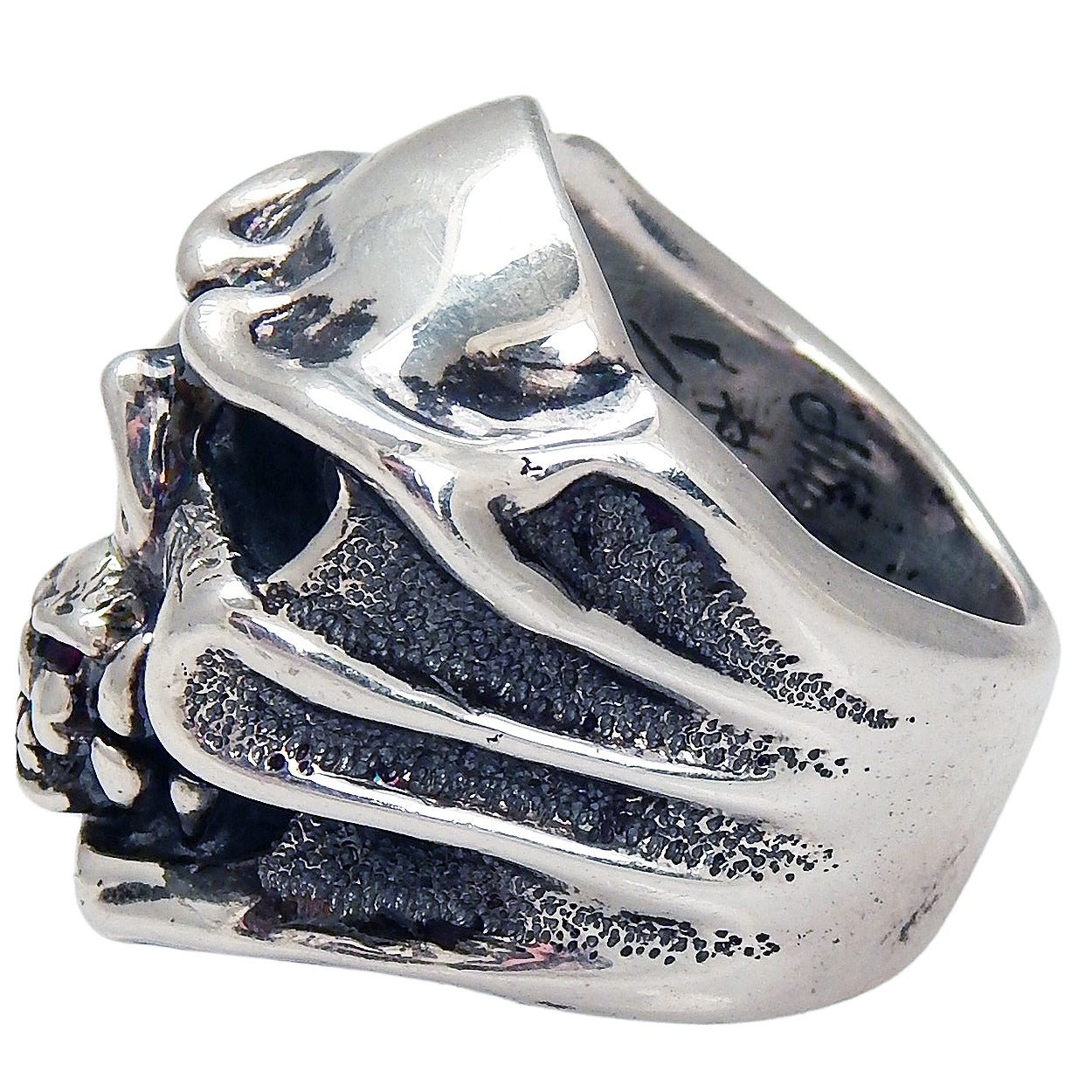 DOUBLE CROSS by Travis Walker - &quot;CHOMPS SKULL&quot; Ring with Small Chomps