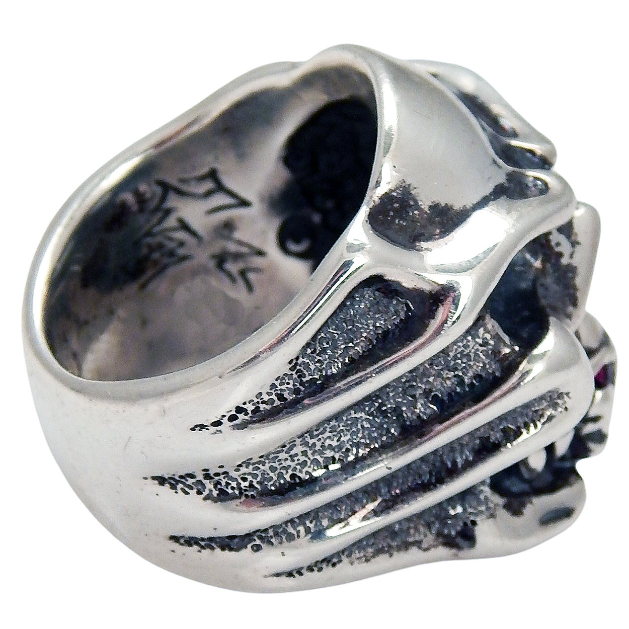 DOUBLE CROSS by Travis Walker - &quot;CHOMPS SKULL&quot; Ring with Small Chomps