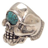 DOUBLE CROSS by Travis Walker - "ARGES CYCLOPS" Skull Ring with Turquoise