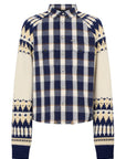 DSquared2 - "HYBRID CHECK DRAWSTRING SHIRT" Flannel and Knit