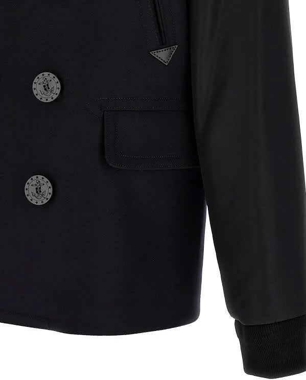 DSquared2 - "HYBRID DOUBLE BREASTED PEACOAT" in Midnight