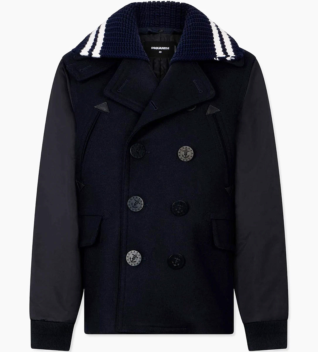 DSquared2 - "HYBRID DOUBLE BREASTED PEACOAT" in Midnight