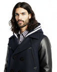 DSquared2 - "HYBRID DOUBLE BREASTED PEACOAT" in Midnight