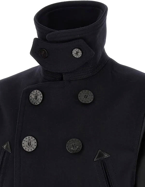 DSquared2 - "HYBRID DOUBLE BREASTED PEACOAT" in Midnight