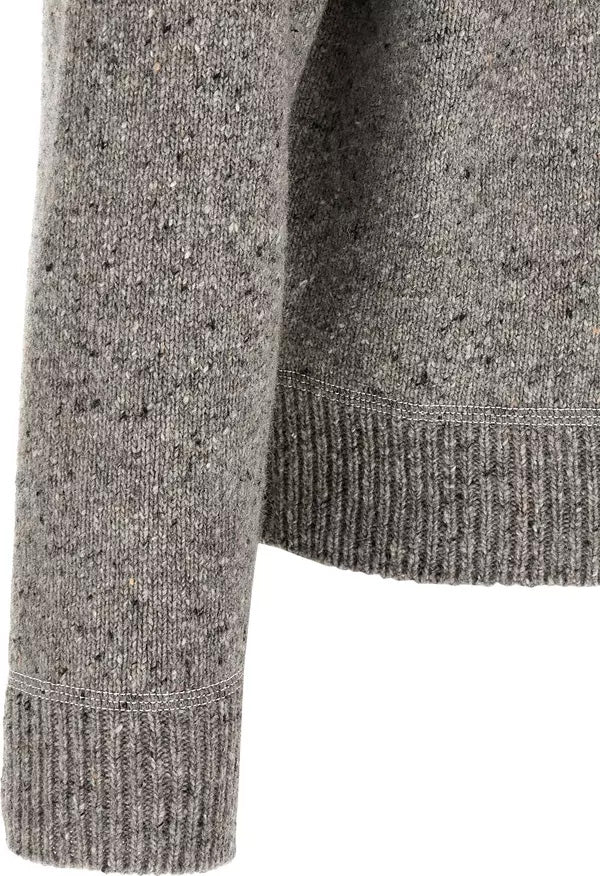 DSquared2 - "KNOP YARN CARDIGAN" in Multi Grey Knit