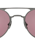 Garrett Leight BLUE - "BENNY J" Sunglasses with Obsidian Titanium Frames and Semi-Flat Pure Violet Frames
