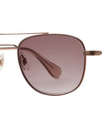 Garrett Leight - "CLUBHOUSE II" Sunglasses with Rose Gold Frames and Plum Gradient Lenses