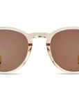 Garrett Leight - "CASILLAS" Sunglasses with CHAMPAGNE Crystal Frames with Semi Flat Pure ROSEWOOD lenses