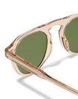 Garrett Leight - "HARDING" Sunglasses with Brew Crystal Frames with Semi-Flat Pure Green Lenses