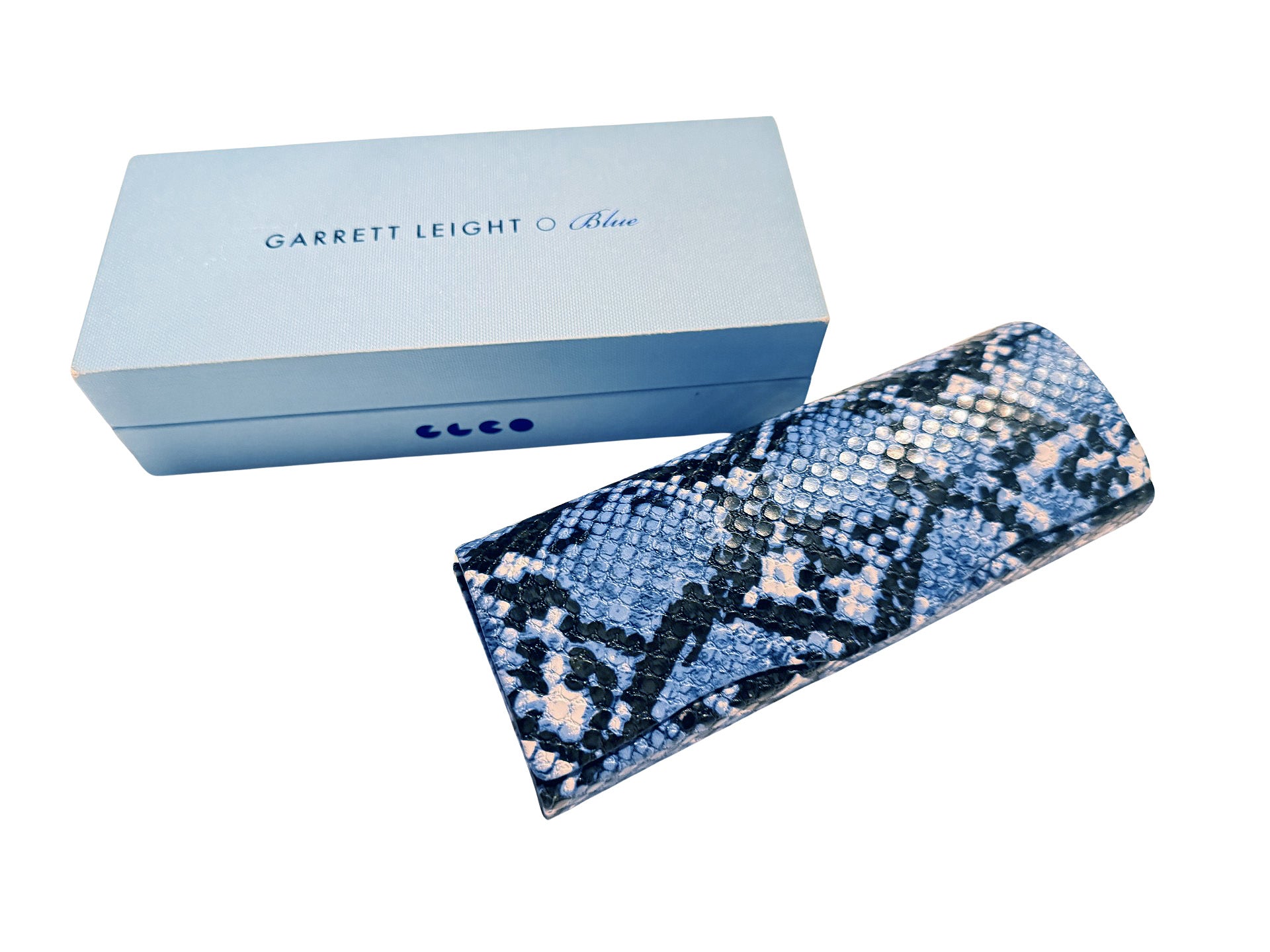 Garrett Leight BLUE - "BENNY J" Sunglasses with Obsidian Titanium Frames and Semi-Flat Pure Violet Frames