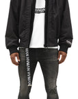 HVMAN - "STRAT" Black Shale Super Skinny Jeans