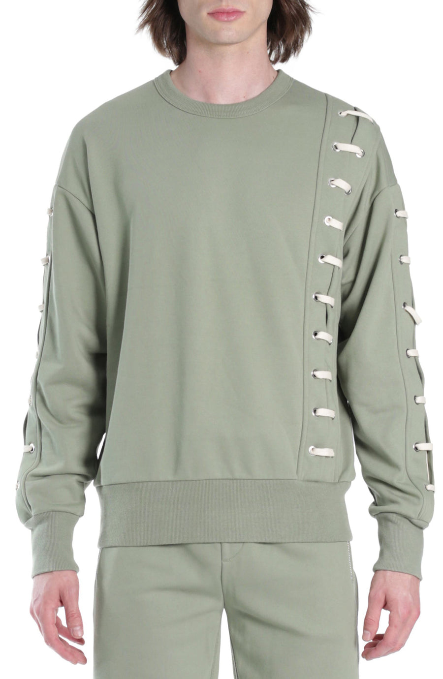 HVMAN – Laced Crew Sweatshirt in Aspen