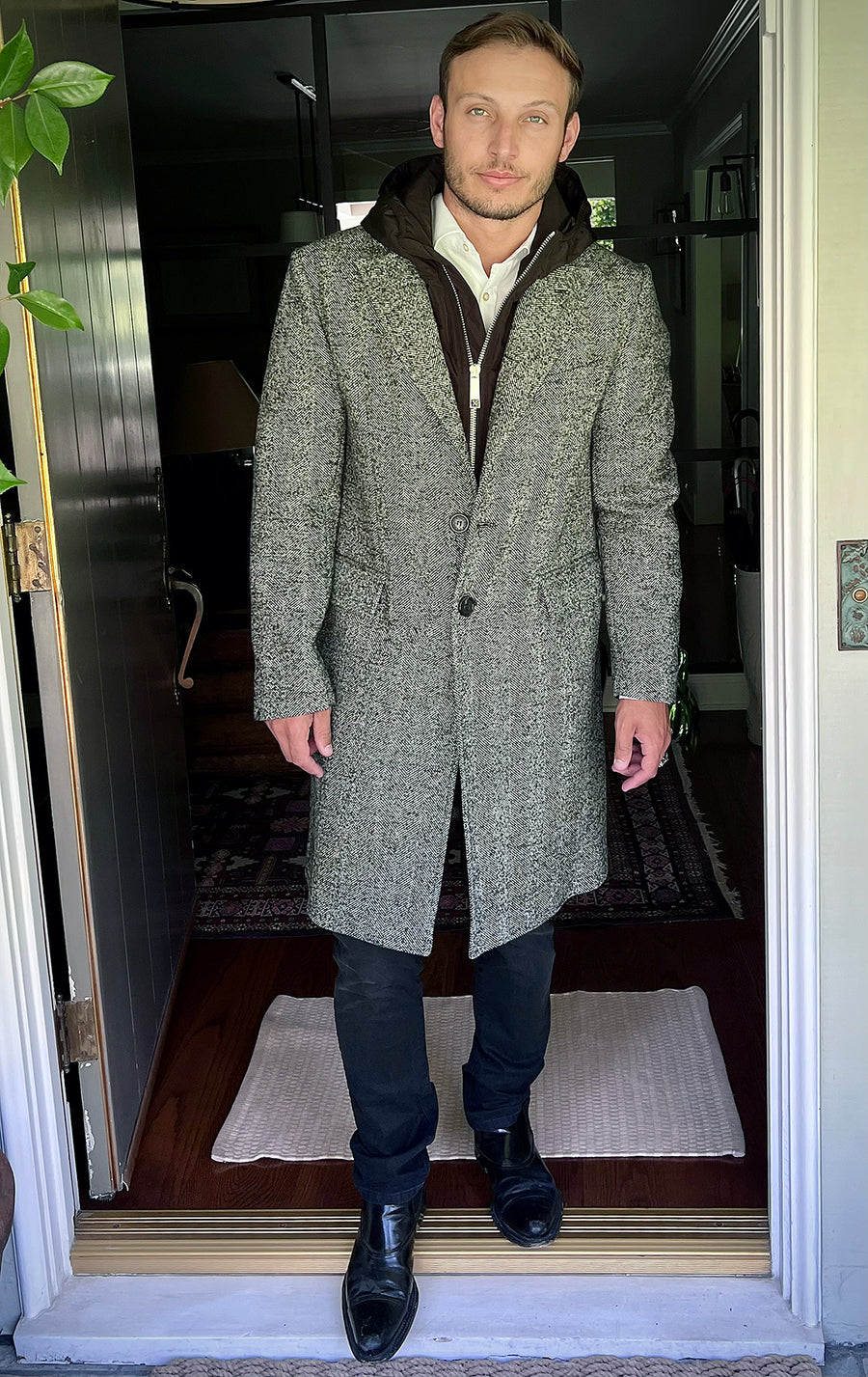 John Richmond - "TORANTO" 3/4 Length LANA WOOL Coat