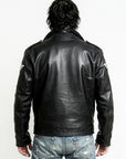 Men's John Richmond - "NOMAD" Lamb Leather Jacket in Black