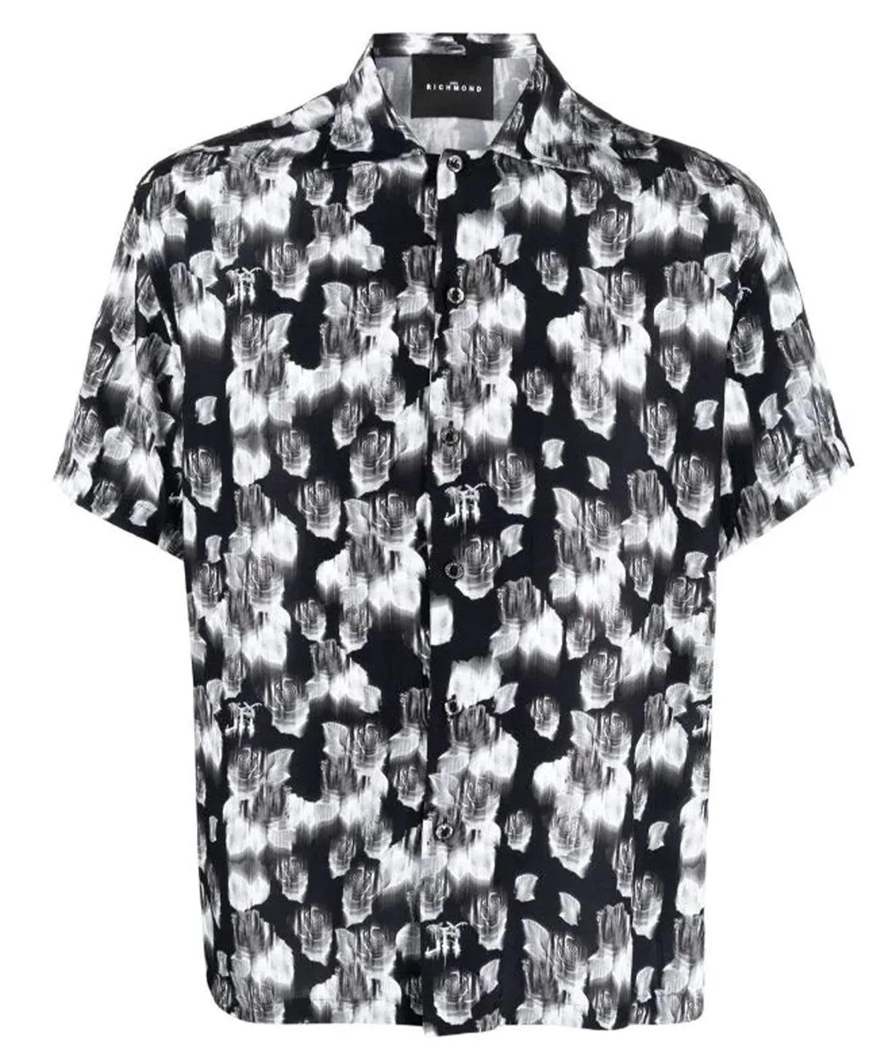 Men&#39;s John Richmond - &quot;ROSES &amp; RICHMOND&quot; Short Sleeved Shirt