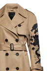 John Richmond - "SOILA" Full Length Embroidered Trench Coat