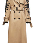 John Richmond - "SOILA" Full Length Embroidered Trench Coat