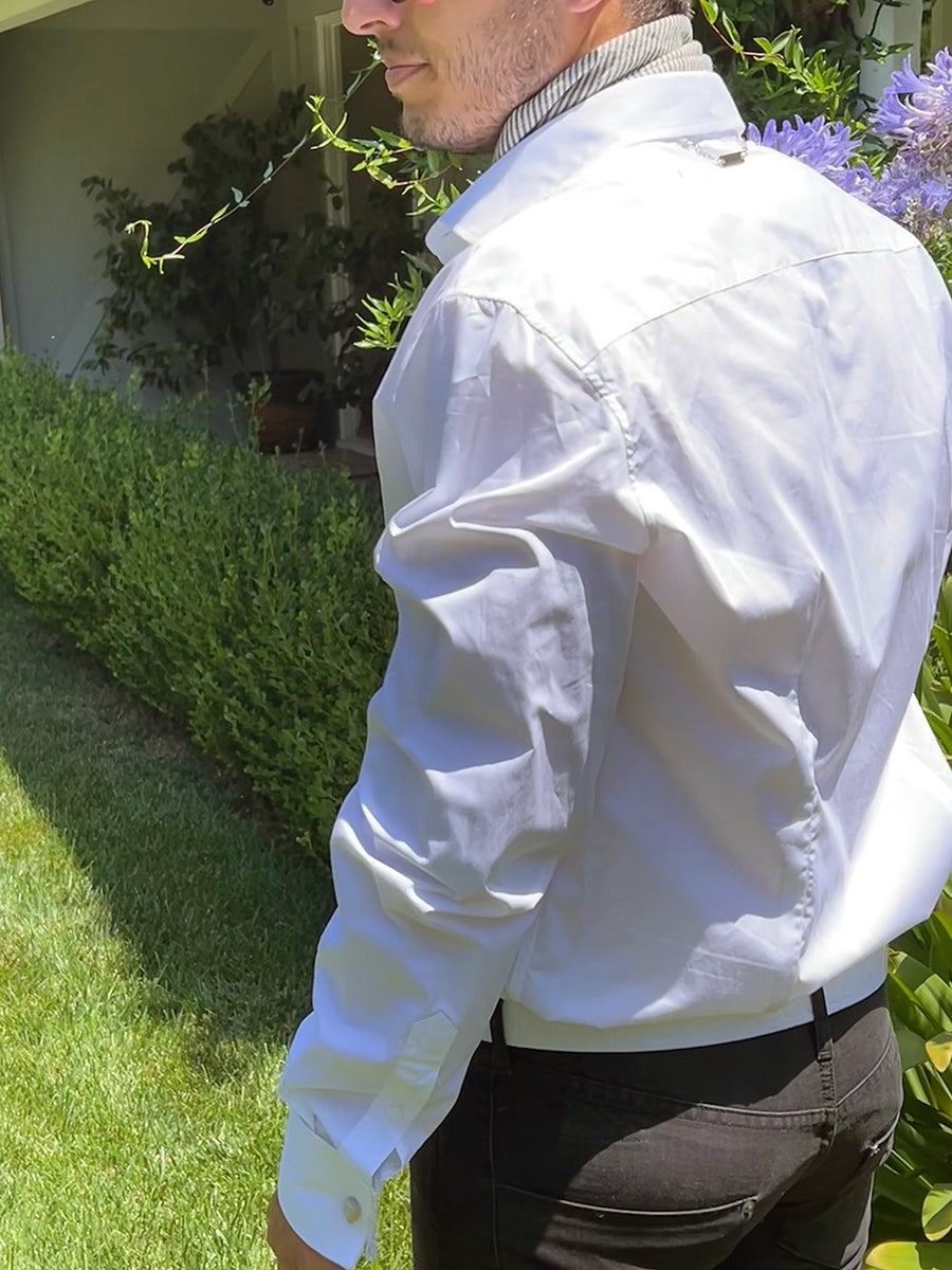 Men's John Richmond - "INGION" Dress Shirt w/Lock Cuff Links in White