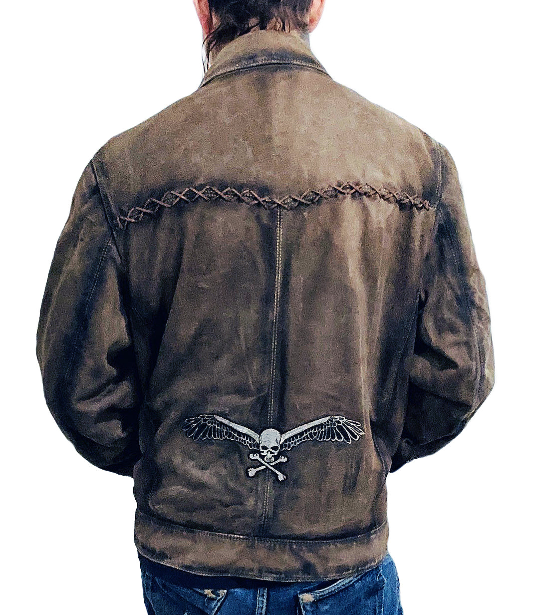 COWBOYS &amp; DEMONS- &quot;SAHARA&quot; Leather Jacket in Faded Brown