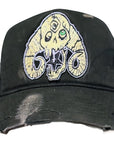 JUNKER Designs - "RAM SKULL" Distressed Trucker Hat in Black