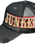 JUNKER Designs - "LOGO & RAM SKULL" Exclusive Black Trucker Hat