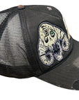 JUNKER Designs - "LOGO & RAM SKULL" Exclusive Black Trucker Hat