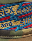 JUNKER Designs - "SEX, COFFEE and SUSHI" Camo Exclusive Trucker Hat