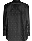 Men's John Richmond - "GOARA" Skull Embroidered Long Sleeved Shirt in Black