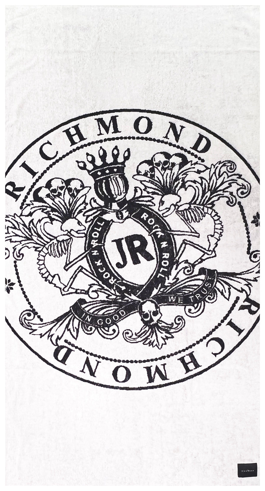 John Richmond – Sheldon Beach Towel in Black and White