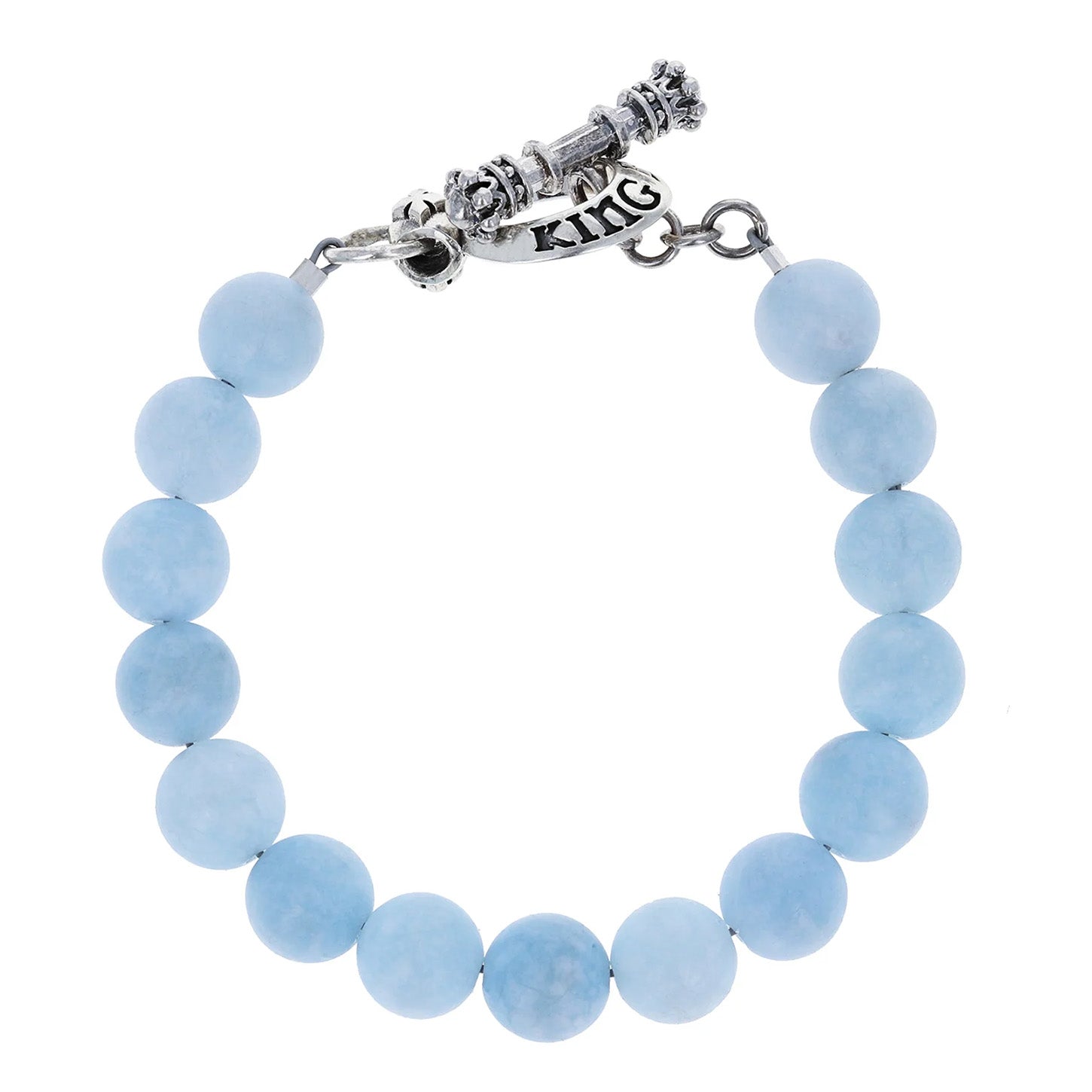 King Baby - &quot;AQUAMARINE&quot; 10mm Bracelet with Toggle