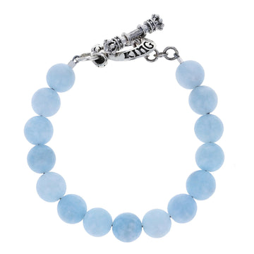 King Baby - "AQUAMARINE" 10mm Bracelet with Toggle