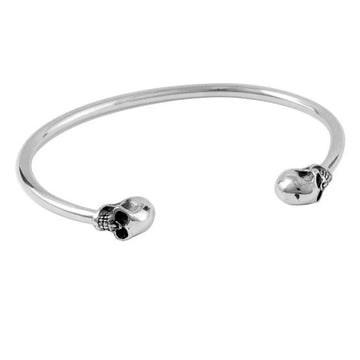 KING BABY - "THIN SKULL CUFF" in Sterling Silver