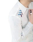 LIVE LINEN - "WALTER" Embroidered Linen Shirt in Angora White