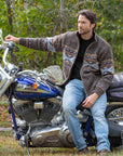 LOST HORIZONS - "AUSTIN" Wool Sweater with Fleece Lining in Dark Natural