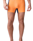 Mack Weldon - "AIRKNITx" 8" Boxer Brief in Orange Shock Panel