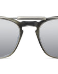 Mr. Leight - "GETTY A 46" Sunglass Clip On in Pewter/Silver Mirror